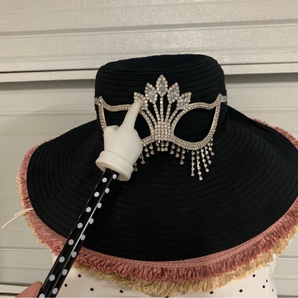 Clear Rhinestone Silverstone Masquerade Metal Mask - Picture 3 of 4